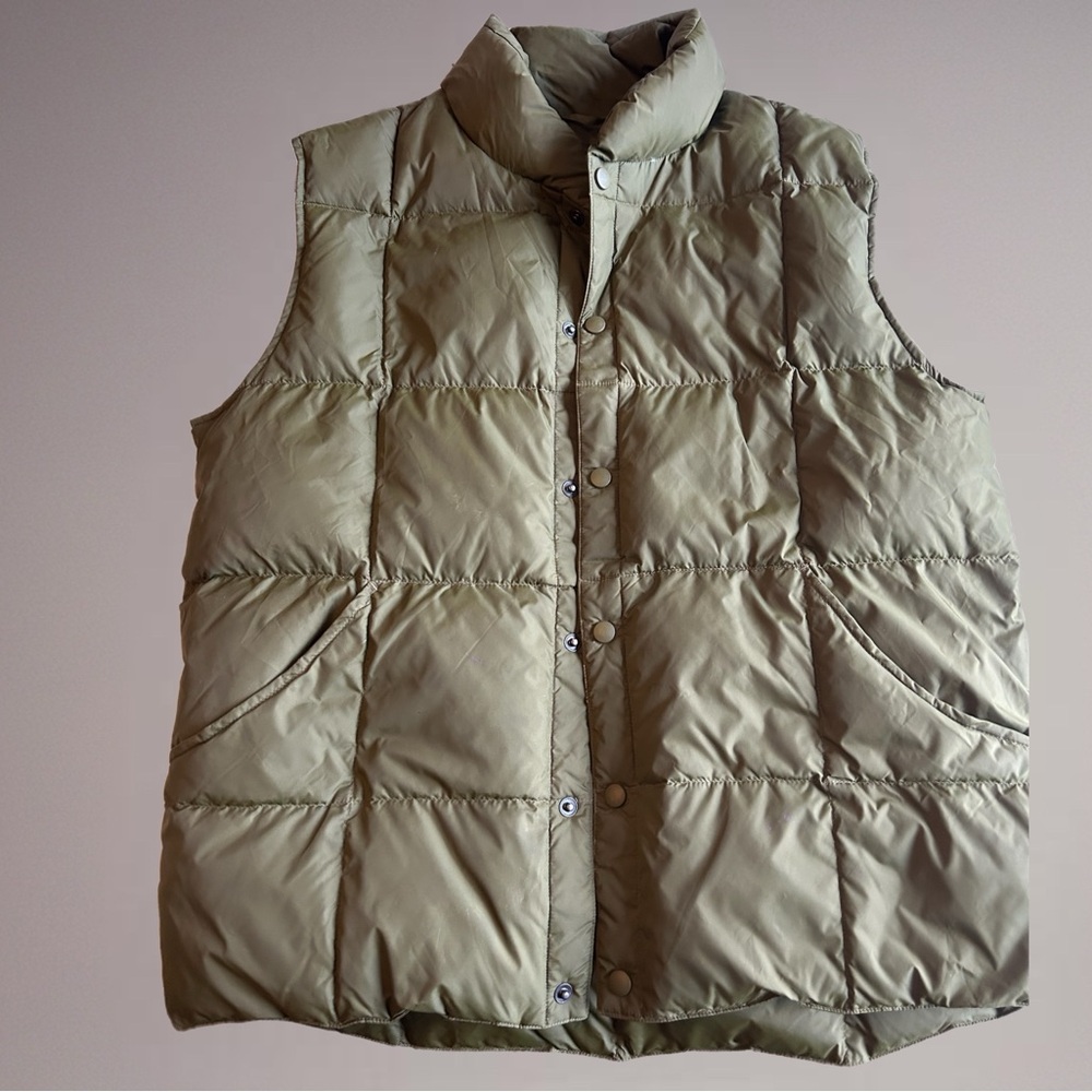 Lands' End Olive Green Down-Filled Puffer Vest